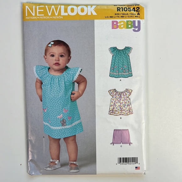 Lot of 4 Kids Baby Sewing Patterns by NEW LOOK R10273 R10287 R10083 R10542 Uncut - Picture 8 of 12